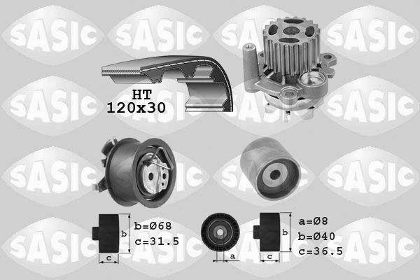 SASIC 3906080: Veepump + hammasrihmakomplekt