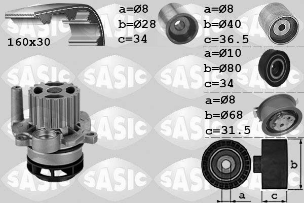 SASIC 3906081: Veepump + hammasrihmakomplekt