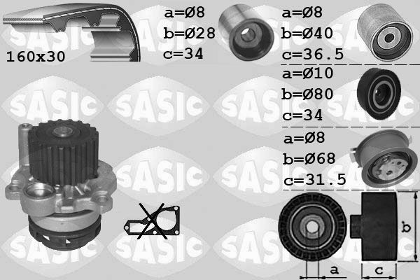 SASIC 3906082: Veepump + hammasrihmakomplekt