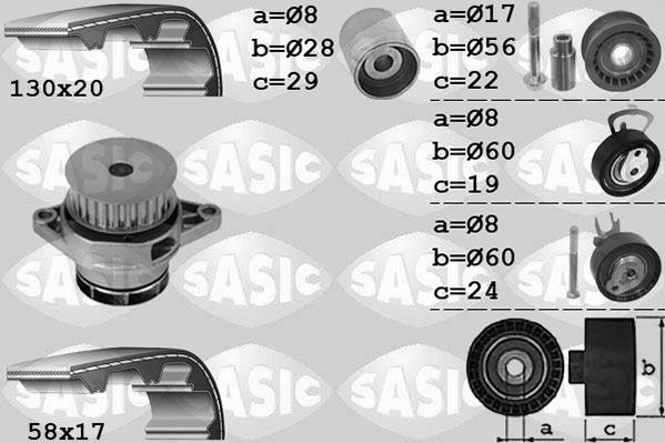 SASIC 3906085: Veepump + hammasrihmakomplekt
