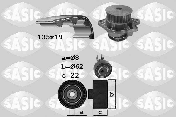 SASIC 3906088: Veepump + hammasrihmakomplekt