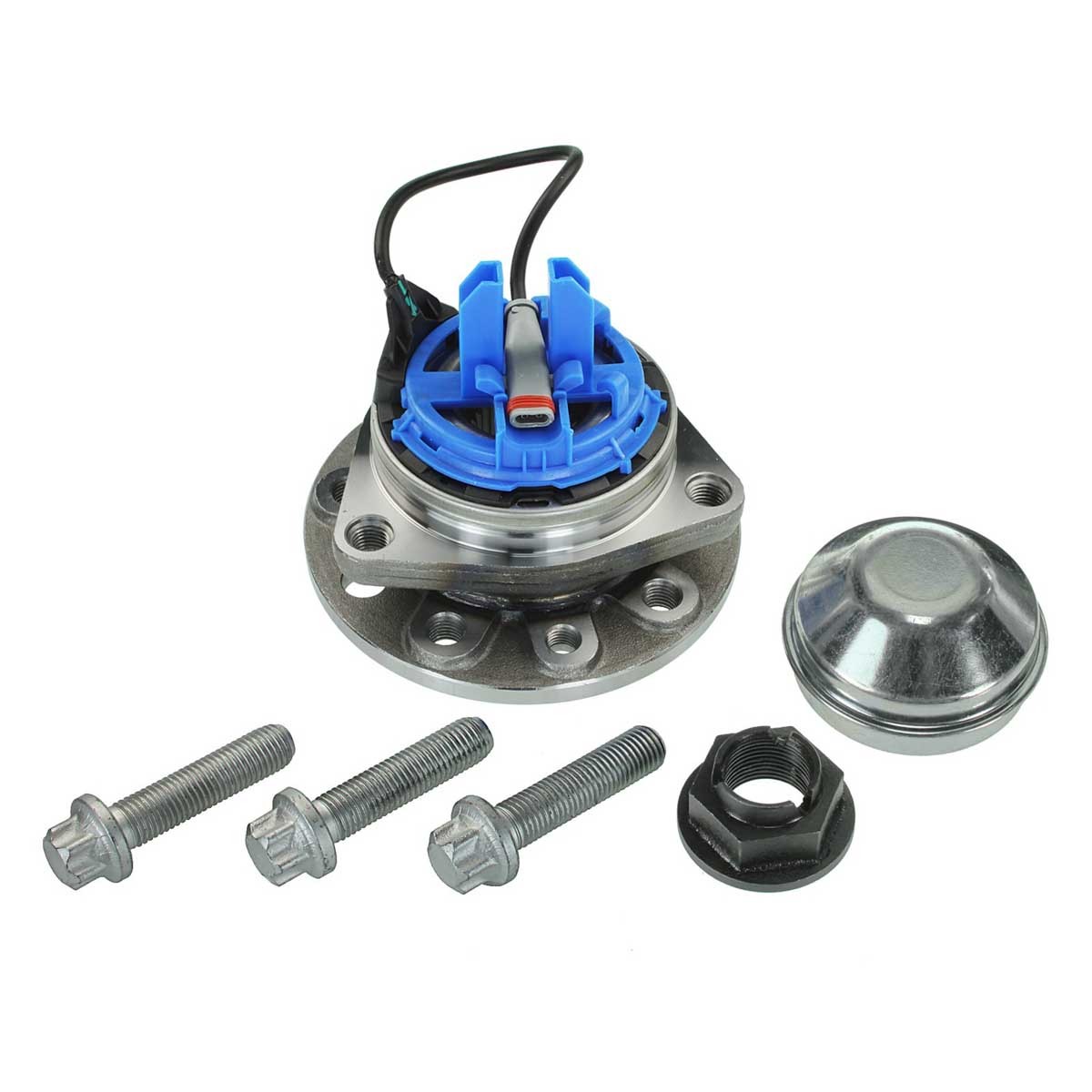 MEYLE 614 652 0004: Mozzo ruota Assale anteriore, con materiale di fissaggio/montaggio, con sensore ABS integrato, con cuscinetto ruota integrato, ORIGINAL Quality