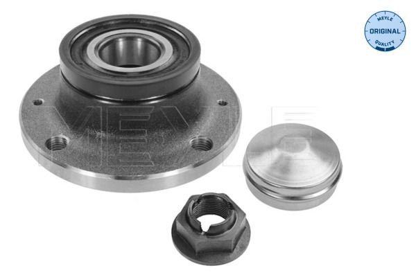 MEYLE 614 752 0010: Cubo de rueda Eje trasero, con material de montaje/fijación, con anillo sensor magnético incorporado, con cojinete rueda incorporado, ORIGINAL Quality