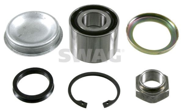 SWAG 62 91 1420: Kit de roulement de roue Essieu arrière gauche, Essieu arrière droit, avec matériel de montage/fixation