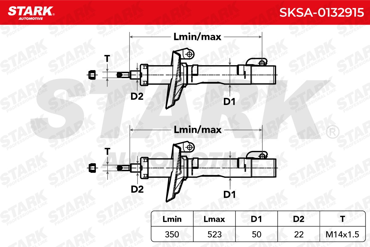 STARK SKSA-0132915: Amort Esisild, Gaasirõhk, Vedruamort