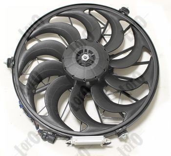 ABAKUS 004-014-0002: Ventilador de motor con electromotor, sin bastidor de ventilador radiador (armazón)