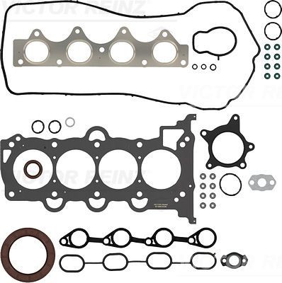 REINZ 01-54010-02: Hel packningssats, motor med packbox vevaxel, med cylindertoppspackning, med ventilskaftstätning, utan oljetrågspackning