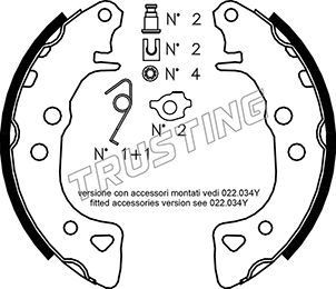 TRUSTING 022.030K: Piduriklotside komplekt koos lisadega