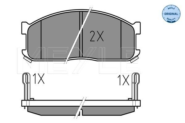 MEYLE 025 200 0215/W: Plăcuțe de frână punte fata, cu tabla anti scartait, ORIGINAL Quality