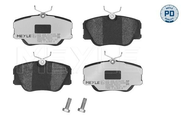 MEYLE 025 209 4119/PD: Plăcuțe de frână punte fata, cu tabla anti scartait, MEYLE-PD Quality