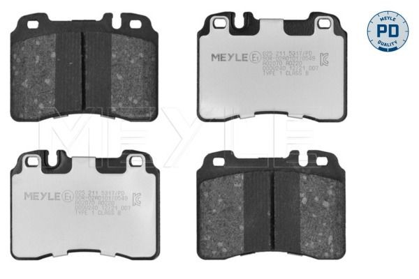 MEYLE 025 211 5317/PD: Plăcuțe de frână punte fata, cu tabla anti scartait, MEYLE-PD Quality
