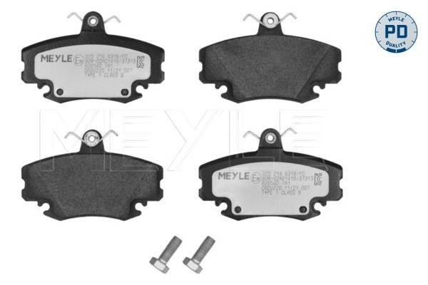 MEYLE 025 214 6318/PD: Piduriklotsid Esisild, koos kokkusurumisvastase plekiga, MEYLE-PD Quality