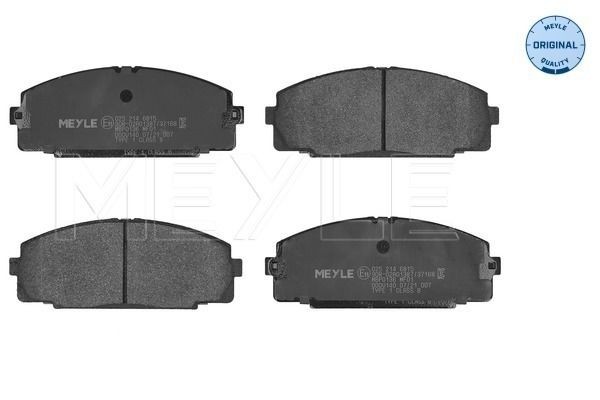 MEYLE 025 214 6815: Piduriklotsid Esisild, koos kokkusurumisvastase plekiga, ORIGINAL Quality
