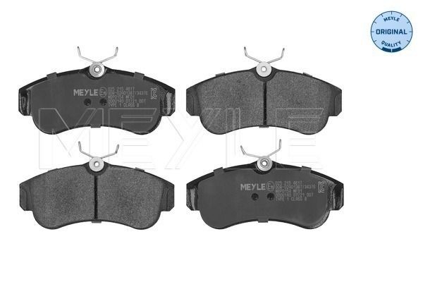 MEYLE 025 215 4617: Piduriklotsid Esisild, koos kokkusurumisvastase plekiga, ORIGINAL Quality