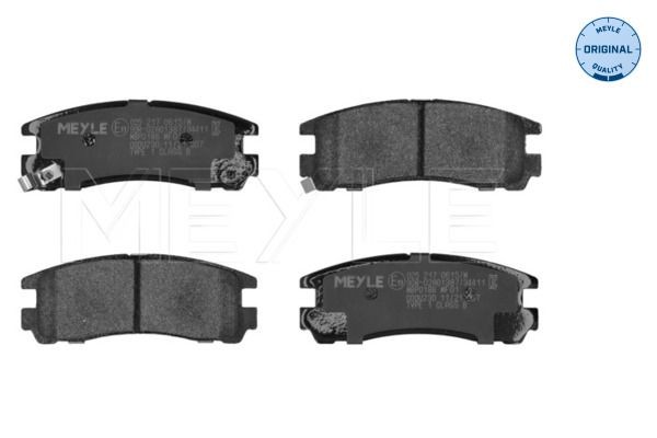 MEYLE 025 217 0615/W: Plaquettes de frein Essieu arrière, avec tôle anti-bruit, ORIGINAL Quality