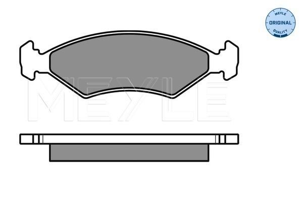 MEYLE 025 233 8418/W: Piduriklotsid Esisild, koos kokkusurumisvastase plekiga, ORIGINAL Quality
