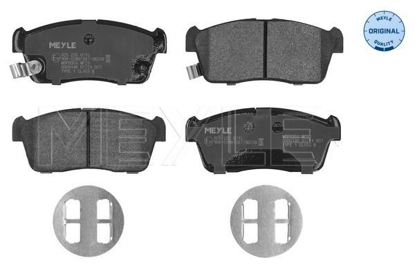 MEYLE 025 235 0715: Kit pastiglie freni Assale anteriore, con lamierino anticigolío, ORIGINAL Quality