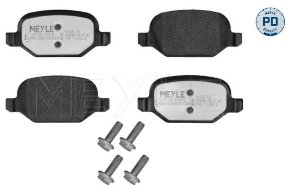 MEYLE 025 235 1716/PD: Piduriklotsid Tagasild, koos kokkusurumisvastase plekiga, MEYLE-PD Quality