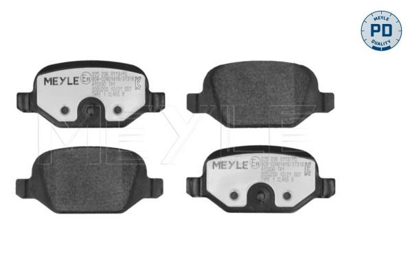 MEYLE 025 236 0113/PD: Piduriklotsid Tagasild, koos kokkusurumisvastase plekiga, MEYLE-PD Quality