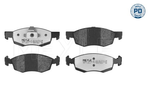 MEYLE 025 238 4218/PD: Plăcuțe de frână punte fata, cu tabla anti scartait, MEYLE-PD Quality