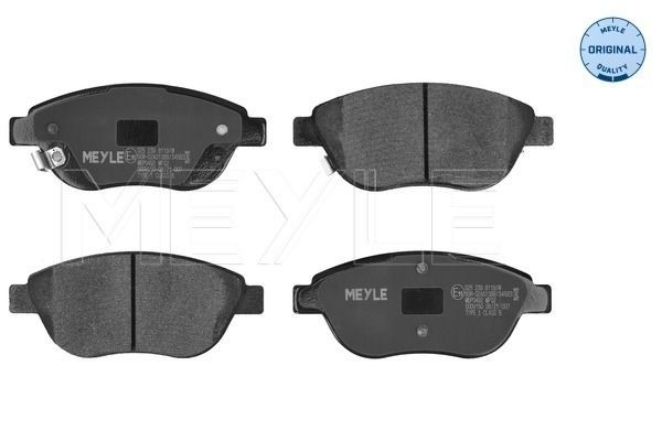 MEYLE 025 239 8119/W: Piduriklotsid Esisild, koos kokkusurumisvastase plekiga, ORIGINAL Quality