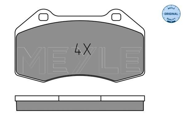 MEYLE 025 241 6215: Piduriklotsid Esisild, koos kokkusurumisvastase plekiga, ORIGINAL Quality