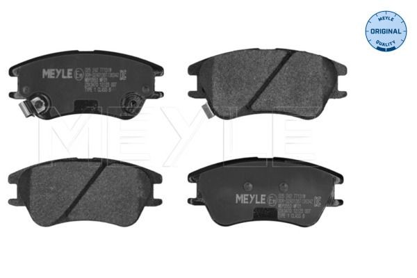 MEYLE 025 242 7713/W: Plăcuțe de frână punte fata, cu tabla anti scartait, ORIGINAL Quality