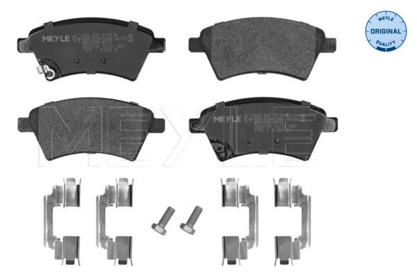 MEYLE 025 243 9116/W: Kit pastiglie freni Assale anteriore, con lamierino anticigolío, ORIGINAL Quality