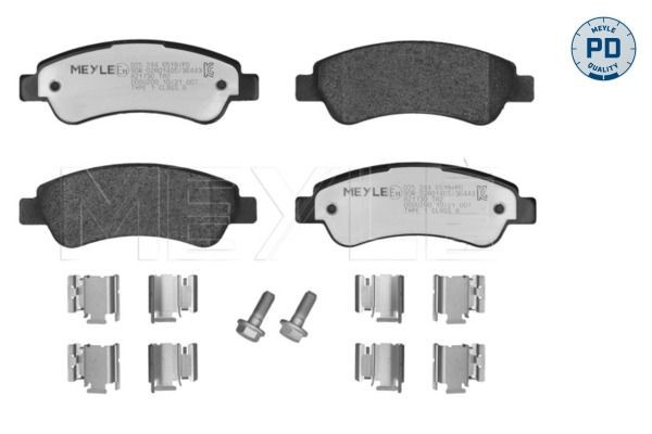 MEYLE 025 244 6519/PD: Piduriklotsid Tagasild, koos kokkusurumisvastase plekiga, MEYLE-PD Quality