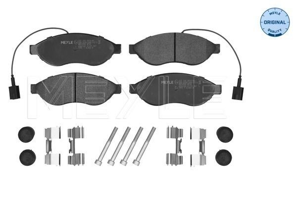 MEYLE 025 244 6819/W1: Kit pastiglie freni Assale anteriore, con accessori, con lamierino anticigolío, ORIGINAL Quality
