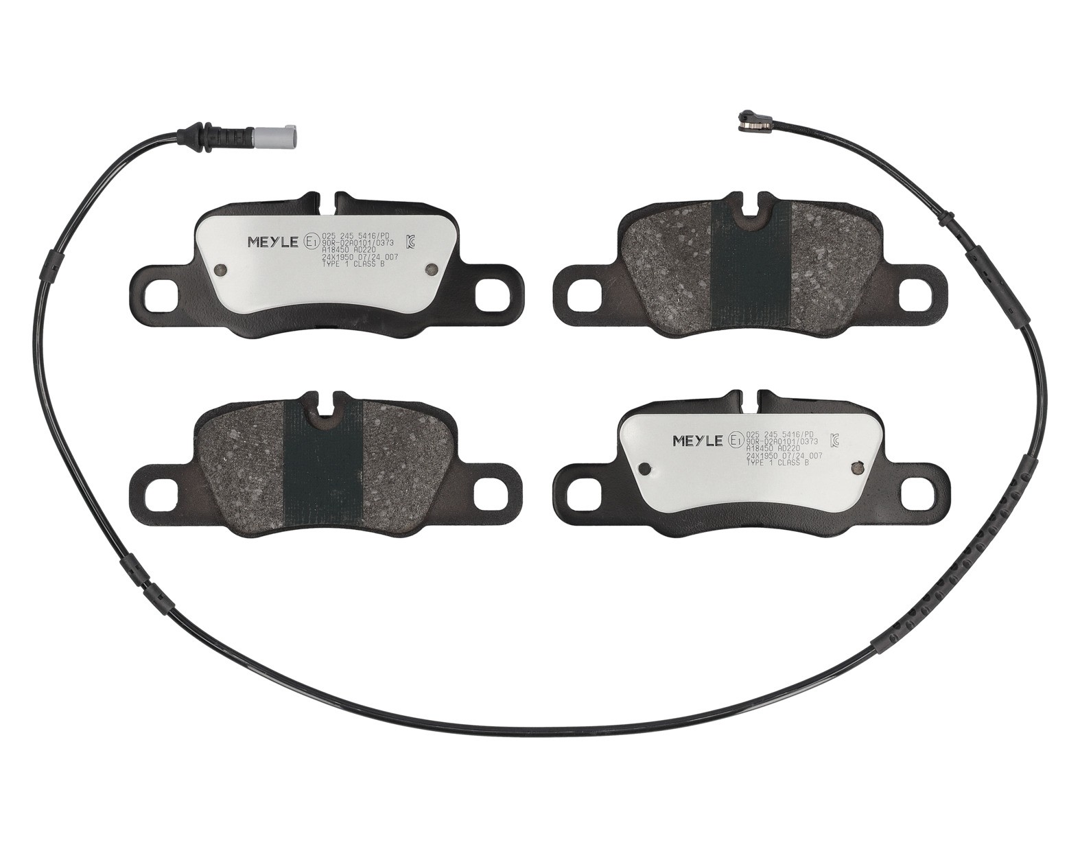 MEYLE 025 245 5416/PD: Piduriklotsid Tagasild, koos kokkusurumisvastase plekiga, MEYLE-PD Quality