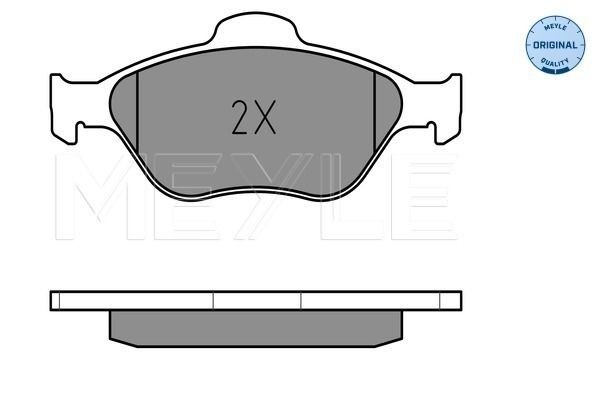 MEYLE 025 245 6716: Piduriklotsid Esisild, koos kokkusurumisvastase plekiga, ORIGINAL Quality