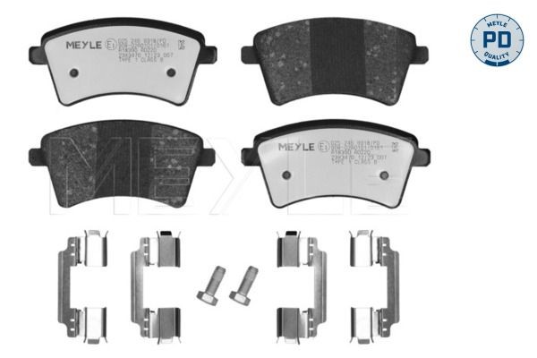MEYLE 025 246 9318/PD: Piduriklotsid Esisild, koos lisadega, koos kokkusurumisvastase plekiga, MEYLE-PD Quality