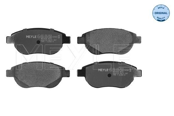 MEYLE 025 250 9419: Piduriklotsid Esisild, koos kokkusurumisvastase plekiga, ORIGINAL Quality