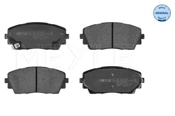 MEYLE 025 253 6516: Piduriklotsid Esisild, koos kokkusurumisvastase plekiga, ORIGINAL Quality
