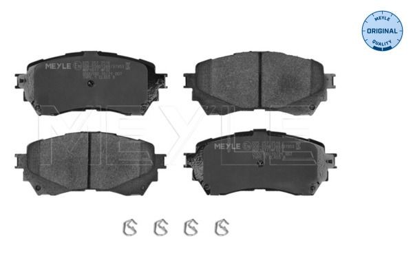 MEYLE 025 257 2516: Piduriklotsid Esisild, koos kokkusurumisvastase plekiga, ORIGINAL Quality