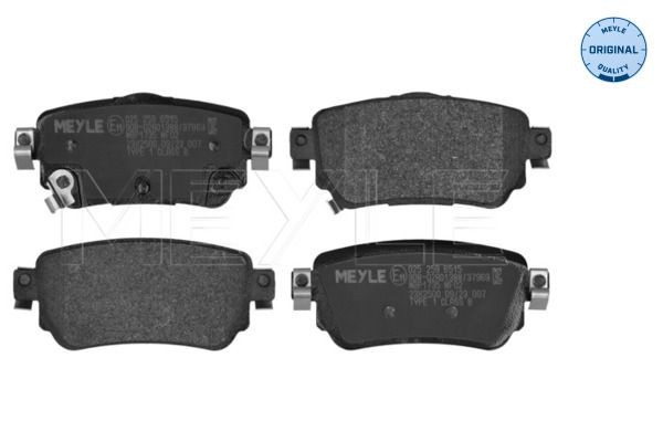 MEYLE 025 259 6515: Piduriklotsid Tagasild, koos kokkusurumisvastase plekiga, ORIGINAL Quality