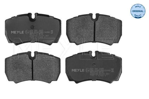 MEYLE 025 291 2320: Plăcuțe de frână puntea spate, cu tabla anti scartait, ORIGINAL Quality