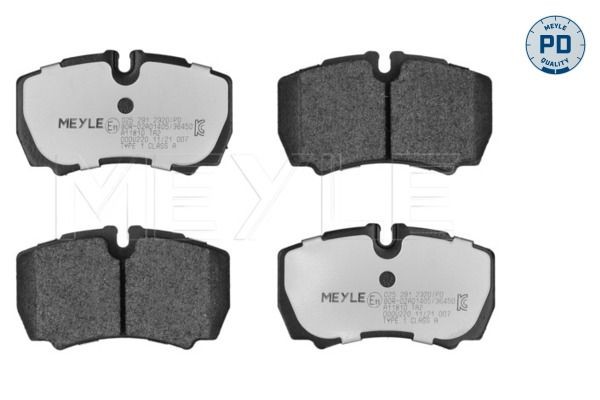 MEYLE 025 291 2320/PD: Piduriklotsid Tagasild, koos kokkusurumisvastase plekiga, MEYLE-PD Quality