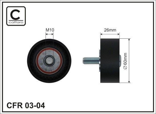 CAFFARO 03-04: Løpehjul, vifterem Ø: 60mm, Ø: 60mm