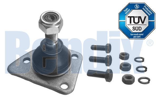 BENDIX 041259B: Kande- / juhtliigend vasakul, Esisild, all, 12,55mm, koos kinnitusmaterjaliga