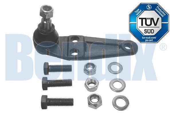 BENDIX 041387B: Kande- / juhtliigend vasakul, Esisild, all, 15,4mm, koos kinnitusmaterjaliga
