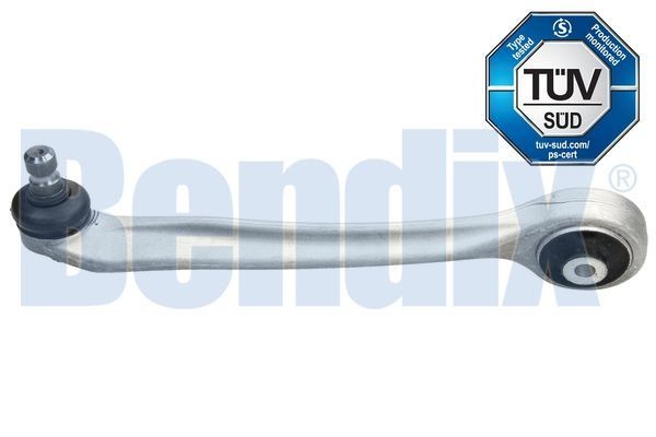 BENDIX 041643B: Õõtshoob, käändmik üleval, ees, Esisild, vasakul, Alumiinium, koos kummlaagriga, koos kande-/juhtliigendiga