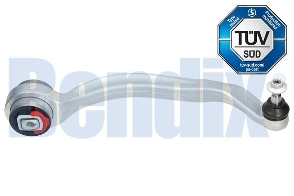 BENDIX 041647B: Vikšro valdymo svirtis apatinis, dešinė, priekinė ašis, galinis, Aliuminis, su atrama/vairo traukle, su atraminiu buferiu