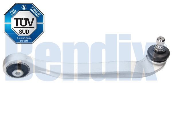 BENDIX 041744B: Länkarm, hjulupphängning Fram, framaxel, Upptill, Höger, Aluminium, med gummilager