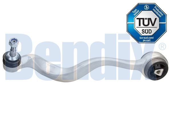 BENDIX 041770B: Õõtshoob, käändmik vasakul, ees, Esisild, all, Alumiinium, koos kummlaagriga, koos kande-/juhtliigendiga