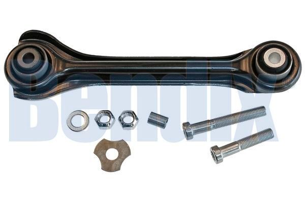 BENDIX 042909B: Stabilizatoriaus traukė kairė, dešinė, galinė ašis, viršutinis, priekis, 247mm, plieno lakštas, su atraminiu buferiu, su tvirtinimo medžiaga