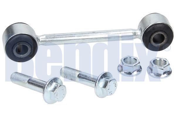 BENDIX 047502B: Stabilisaator, Stabilisaator kahepoolne, Esisild, 145mm, Metall, koos kinnitusmaterjaliga, koos kummlaagriga