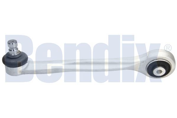 BENDIX 048154B: Õõtshoob, käändmik üleval, Esisild, ees, vasakul, Alumiinium, koos kummlaagriga, koos kande-/juhtliigendiga