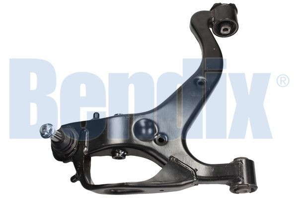 BENDIX 048506B: Brat, suspensie roata stanga, partea de jos, punte fata, tabla de otel, cu articulatie de sarcina/ghidare, cu bucsa de cauciuc